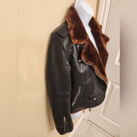 Blank NYC Black and Brown Bomber Jacket - Picture 5 of 16